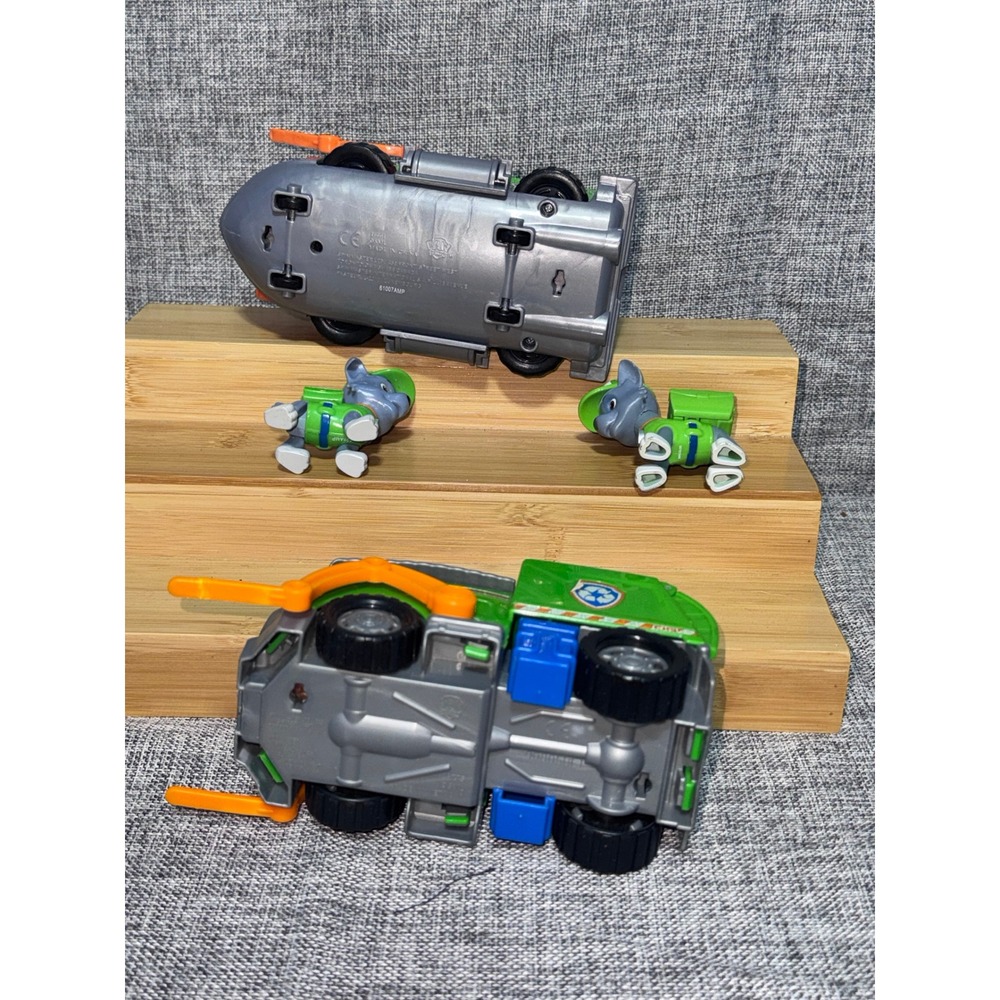 Paw Patrol Rocky Recycling Truck Toy Set 2 Vehicles Tugboat 2 Figures - Picture 4 of 4